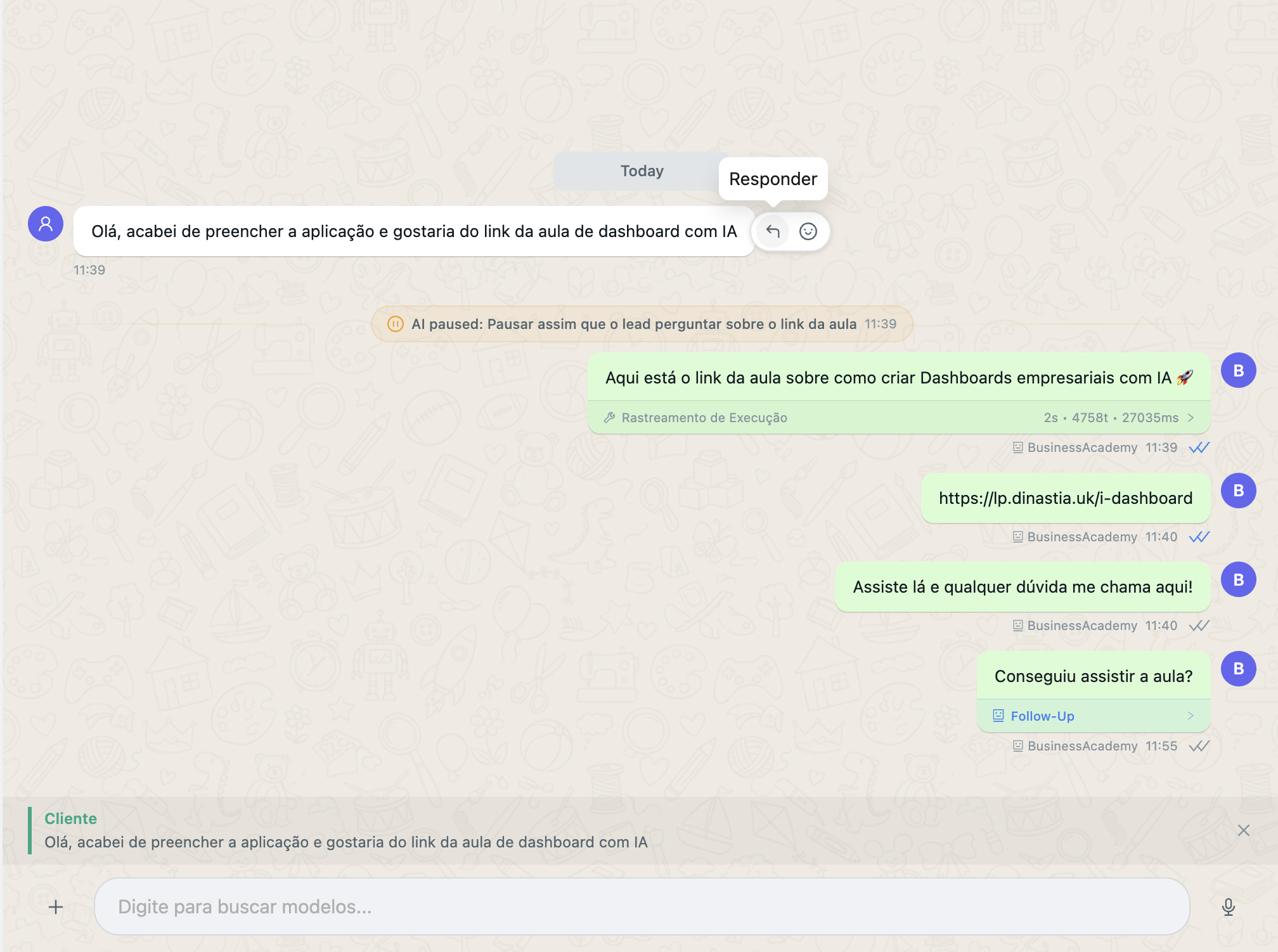 Reply to a message